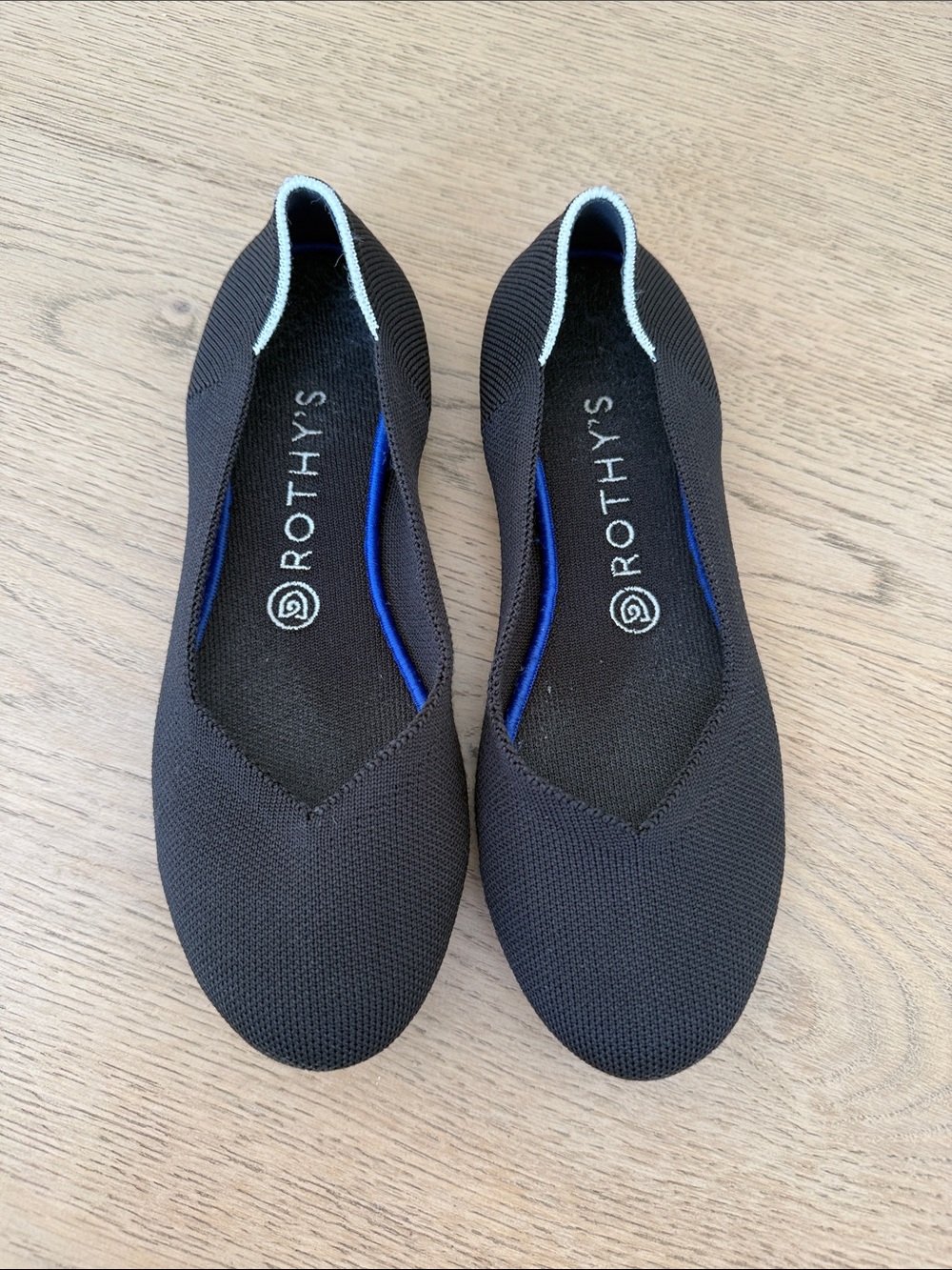Rothy's Black Knit Slip-On Ballet Flats Size 8.5